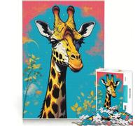 Rompecabezas para Adultos de 1000 Piezas con diseño de una Adorable Jirafa Juegos Divertidos para Relajarse y desconectar Incluye Lista de Deseos con Papá Noel 38x26cm