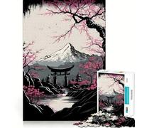 Rompecabezas para Adultos de 1000 Piezas con diseño de una Antigua Ciudad Japonesa Juego de concentración Mental de Alta precisión para Manualidades y Actividades para Fortalecer los Lazos Familiares