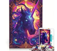 Rompecabezas para Adultos de 1000 Piezas con diseño de Unicornio mágico Juego de ingenio Ideal para divertirse en Familia y Fortalecer el Amor en Pareja 38x52cm