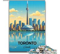 Rompecabezas para Adultos de 1000 Piezas con diseño de Viaje a Toronto Difícil de completar, Pero Divertido y Divertido, con póster y Hoja de Trivia a Juego (38x52cm) 1000 Piezas