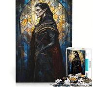Rompecabezas para Adultos de 1000 Piezas con diseño de vidrieras de Vampiros Juegos Familiares interacción Entre Padres e Hijos Lista de Deseos con Papá Noel 38x52cm