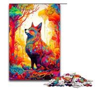 Rompecabezas para Adultos de 1000 Piezas con diseño de Zorro Armar Ayuda a ejercitar la Mente Juguete adictivo para Cultivar la Paciencia 75x50cm