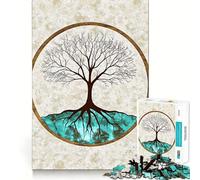 Rompecabezas para Adultos de 1000 Piezas con diseño del Árbol de la Vida Juego de lógica con Piezas de Ajuste preciso Divertido y Acogedor Regalo Ideal para cumpleaños (50x75cm)