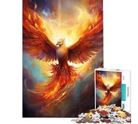 Rompecabezas para Adultos de 1000 Piezas con diseño del Ave fénix mística Juego Educativo desafío Juguete Juego Relajante Mejora la Memoria Regalo de cumpleaños (tamaño 38x26cm)