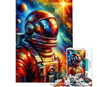 Rompecabezas para Adultos de 1000 Piezas con diseño expresivo de astronautas Juguetes antiestrés para Adultos Carrera de Velocidad Manual Regalos para Reducir el estrés (tamaño 50x75cm)