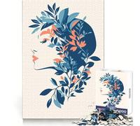 Rompecabezas para adultos de 1000 piezas con diseño floral,mujer,arte abstracto minimalista,bordes limpios,juego para ejercitar la mente,juguete para jugar despacio,divertido,regalo o para aficionados