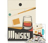 Rompecabezas para Adultos de 1000 Piezas con diseño Original de póster de Whisky Juegos educativos Corte de precisión colección de Artistas Bellas Artes 38x26cm