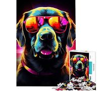 Rompecabezas para Adultos de 1000 Piezas con diseño Retro de Rottweiler Ayuda a ejercitar el Cerebro Juego Educativo de ingenio para Mayores de 14 años 38x26cm
