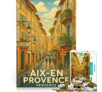 Rompecabezas para Adultos de 1000 Piezas con diseño Vintage de Aix-en-Provence, Juego Familiar, antiestrés, cumpleaños y Navidad 38x26cm