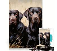 Rompecabezas para Adultos de 1000 Piezas con Dos labradores, Juego de Ajuste preciso, Juguete Inteligente para el Cerebro, Tiempo Libre, Regalo de cumpleaños para la Mente (50x75cm)