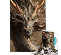 Rompecabezas para Adultos de 1000 Piezas con Dragones Que Brillan en la Oscuridad Juego práctico e Intelectual Regalos para Hombres y Mujeres Alivia el estrés (tamaño 50x75cm)