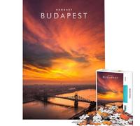 Rompecabezas para Adultos de 1000 Piezas con el Horizonte de Budapest Juguetes educativos para Aprender y Jugar en Familia Regalos Divertidos Tamaño 75x50cm
