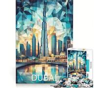 Rompecabezas para Adultos de 1000 Piezas con el Horizonte de Dubái, Ideal para Relajarse, interactuar Entre Padres e Hijos, Pertenece a la colección de Artistas y es una Obra de Bellas Artes 38x52cm