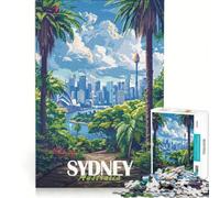 Rompecabezas para Adultos de 1000 Piezas con el Horizonte de Sídney Juego de ingenio Un Reto difícil Regalos para Amigos y Familiares 38x52cm