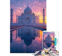 Rompecabezas para Adultos de 1000 Piezas con el Reflejo del Taj Mahal Juego práctico Que desafía la Inteligencia Cerebral Juguetes adictivos Regalos de cumpleaños para Mujeres tamaño 38x52cm