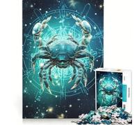 Rompecabezas para Adultos de 1000 Piezas con el Signo Zodiacal Escorpio Juegos educativos decoración Cada Pieza es única 38x26cm