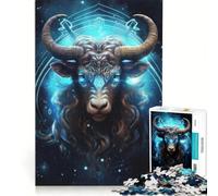 Rompecabezas para Adultos de 1000 Piezas con el Signo Zodiacal Tauro Ideal para Decorar la Pared Un Reto para completar cumpleaños 38x26cm