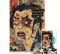 Rompecabezas para Adultos de 1000 Piezas con Estampado de Arte de Terror japonés, Juegos relajantes, interacción Entre Padres e Hijos, colección de Artistas, Bellas Artes 50x75cm