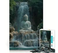 Rompecabezas para Adultos de 1000 Piezas con Estatua de Buda,Bordes impecables,Divertido Juego para concentrarse mentalmente,Juego Tranquilo,decoración navideña,Regalo (38x52cm)