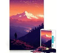 Rompecabezas para Adultos de 1000 Piezas con estética de Naturaleza,Pixel Art,Corte Impecable,Divertido Juego de concentración,Regalo de cumpleaños (50x75cm)