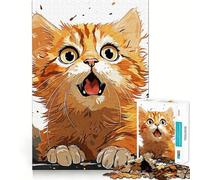 Rompecabezas para Adultos de 1000 Piezas con Expresiones de Gatos Articulaciones Suaves Divertido Juego para concentrarse en la Mente Juego Casual Ideal para el Tiempo Libre