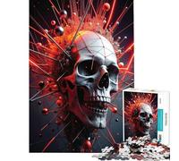 Rompecabezas para Adultos de 1000 Piezas con fascinantes diseños de Calaveras Juego práctico con Corte de precisión cumpleaños y Navidad (tamaño 50x75cm)