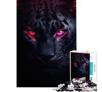 Rompecabezas para Adultos de 1000 Piezas con felinos Luminosos Juego desafiante Juguetes para Relajarse Actividades Familiares Regalo Ideal para cumpleaños (tamaño 75x50cm)