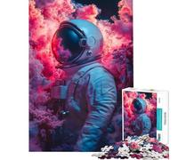 Rompecabezas para Adultos de 1000 Piezas con flotadores de astronautas Ayuda a ejercitar el Cerebro Regalos para Mujeres Juegos Familiares Apto para Mayores de 14 años 38x52cm