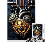 Rompecabezas para Adultos de 1000 Piezas con Forma de corazón mecánico Juguetes para Decorar el hogar Regalos de cumpleaños Juego de ingenio Entrena tu Cerebro y Tus Manos tamaño 50x75cm