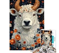 Rompecabezas para Adultos de 1000 Piezas con Forma de Oveja Juguete antiestrés Un Reto difícil Toda la Familia (tamaño 50x75cm)