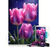 Rompecabezas para Adultos de 1000 Piezas con Forma de tulipán, Juego de Ajuste preciso, Juguete Inteligente para ejercitar la Mente, Ideal para el Tiempo Libre, Regalo de cumpleaños (38x26cm)