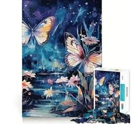 Rompecabezas para Adultos de 1000 Piezas con Hermosa Mariposa,Juego de lógica de Ajuste preciso,Juego fácil,decoración navideña para Pared (38x26cm)