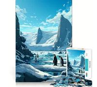 Rompecabezas para Adultos de 1000 Piezas con Hermosos pingüinos,Piezas de Corte Limpio,Juego de lógica,Divertido Juguete para el Tiempo Libre,decoración navideña,Regalo (38x52cm)