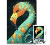Rompecabezas para Adultos de 1000 Piezas con ilustración de flamencos Ornamentales, análisis Animal y lógica, Juguetes de Bricolaje para Mayores de 14 años (tamaño 38x26cm)
