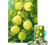 Rompecabezas para Adultos de 1000 Piezas con ilustración de grosellas en una Rama Juguete Educativo para Aprender y ejercitar la Mente Juego para Toda la Familia Regalos para Mujeres y Hombres