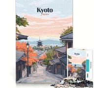 Rompecabezas para Adultos de 1000 Piezas con ilustración de Kioto,Japón Juguete Divertido Que desafía la Mente Juego Acogedor Regalo Ideal para cumpleaños (38x52cm)