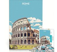 Rompecabezas para Adultos de 1000 Piezas con ilustración del Coliseo de Roma Juego práctico, Ideal para Relajarse intelectualmente, Regalo de cumpleaños o para Viajes 38x26cm