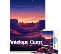 Rompecabezas para Adultos de 1000 Piezas con ilustración del Paisaje del Cañón del Antílope,Arizona Diseño Limpio y Decorativo Juguete Que desafía la Mente Ideal para Momentos de Ocio y como Regalo
