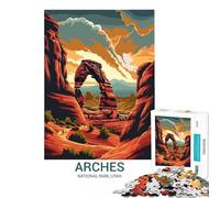 Rompecabezas para Adultos de 1000 Piezas con ilustración del Parque Nacional Arches Utah Rompecabezas de 1000 Piezas Juguetes antiestrés Divertidos y Originales Amigos