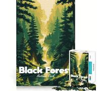 Rompecabezas para Adultos de 1000 Piezas con ilustración del Parque Nacional de la Selva Negra,Arte de Corte Fino,diversión para Resolver Problemas,Juego para Momentos acogedores,decoración navideña