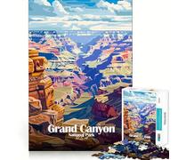 Rompecabezas para adultos de 1000 piezas con ilustración del Parque Nacional del Gran Cañón Ideal para decorar,desarrollar la lógica y la habilidad Un juego y casual para regalar en cumpleaños 38x52cm