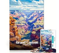 Rompecabezas para Adultos de 1000 Piezas con ilustración del Parque Nacional del Gran Cañón Juego de precisión con Bordes concentrarse mentalmente Juego Lento y Regalo artístico