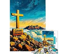 Rompecabezas para Adultos de 1000 Piezas con ilustración del Pico de la montaña Grand Benare Rompecabezas para Adultos Juegos Familiares antiestrés cumpleaños (tamaño 50x75cm)