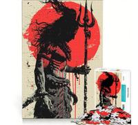 Rompecabezas para Adultos de 1000 Piezas con ilustración del Señor Shiva y su tridente Juegos relajantes Actividades Divertidas para Hacer en casa y Fortalecer el Amor en Pareja 50x75cm