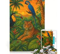 Rompecabezas para Adultos de 1000 Piezas con imágenes de Fauna Tropical Ideal para Decorar la Pared o para Pasar el Tiempo en casa Durante Las Vacaciones Hermoso diseño 50x75cm
