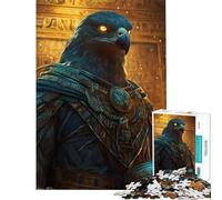Rompecabezas para Adultos de 1000 Piezas con la Estatua del Dios halcón Horus Rompecabezas para Adultos Juegos relajantes Decoración (tamaño 50x75cm)