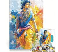 Rompecabezas para Adultos de 1000 Piezas con la Imagen de Krishna, Juegos relajantes, ejercita tu Cerebro y Tus Manos, cumpleaños y Navidad 50x75cm