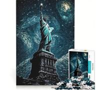 Rompecabezas para Adultos de 1000 Piezas con la Imagen de la Estatua de la Libertad Juegos educativos Divertidos y con Humor Ideal para Decorar el Escritorio 50x75cm