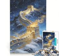 Rompecabezas para Adultos de 1000 Piezas con la Pintura China de la Gran Muralla, decoración de Pared de Juguete, desafiante para completar, cumpleaños 50x75cm