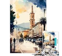 Rompecabezas para Adultos de 1000 Piezas con la Pintura de la Capital de Bulgaria Rompecabezas de 1000 Piezas para decoración del hogar Regalo de cumpleaños (38x26cm)